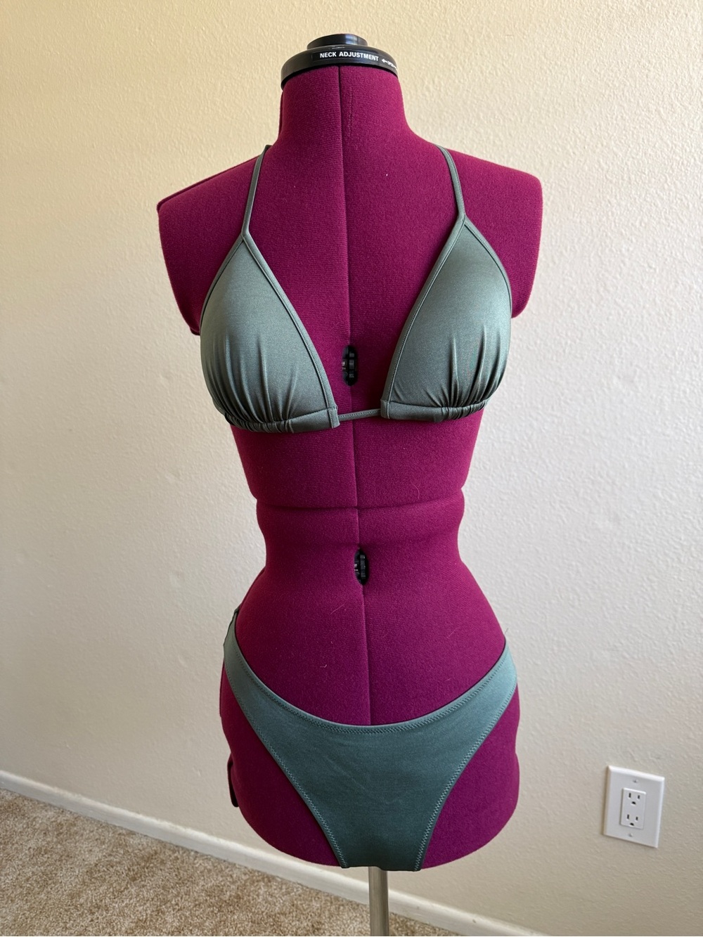 NWOT Olive Green Triangle Bikini Set Size 8